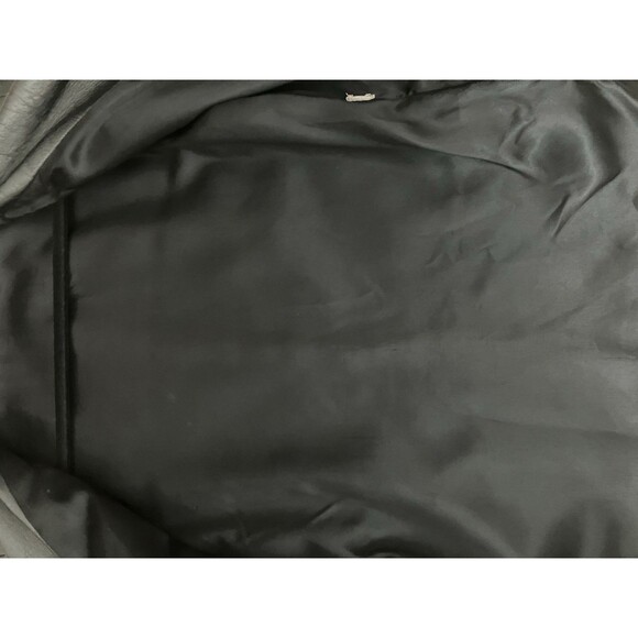 Vintage Leather Jacket Black Stitching Detail Pockets Size Small Rare - Picture 6 of 8